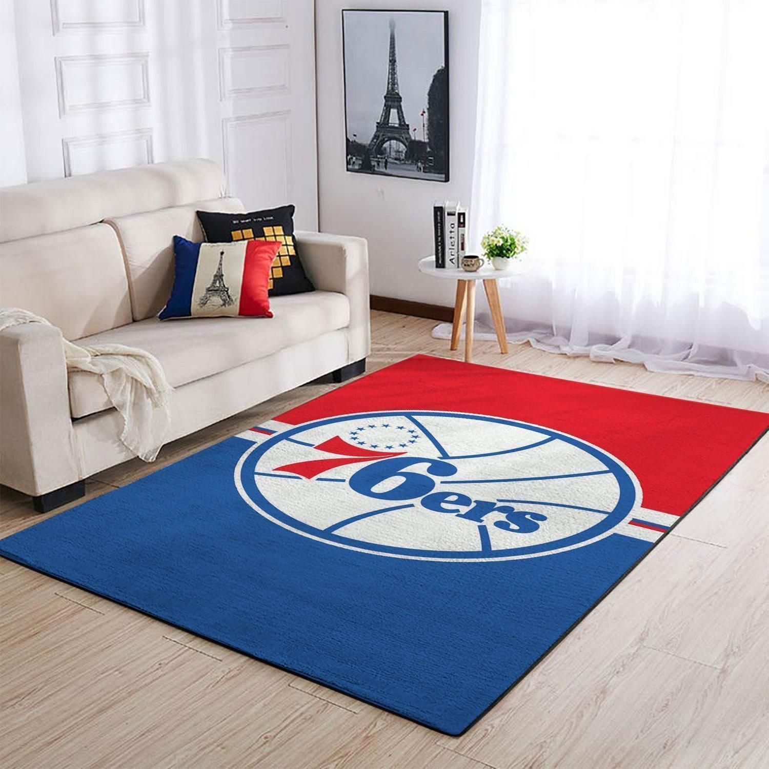 Philadelphia 76ers Living Room Area Rectangle Rug