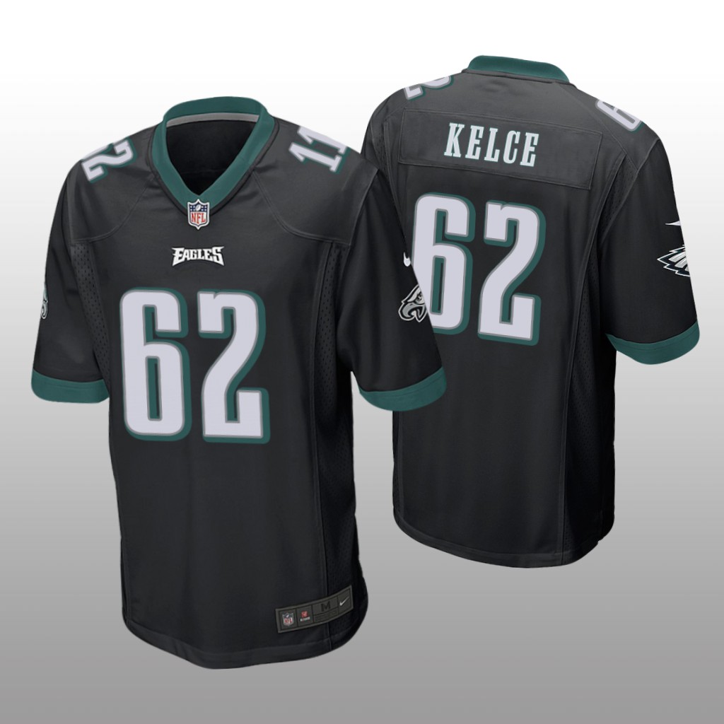Philadelphia Eagles #62 Black Men's Jason Kelce Game Jersey