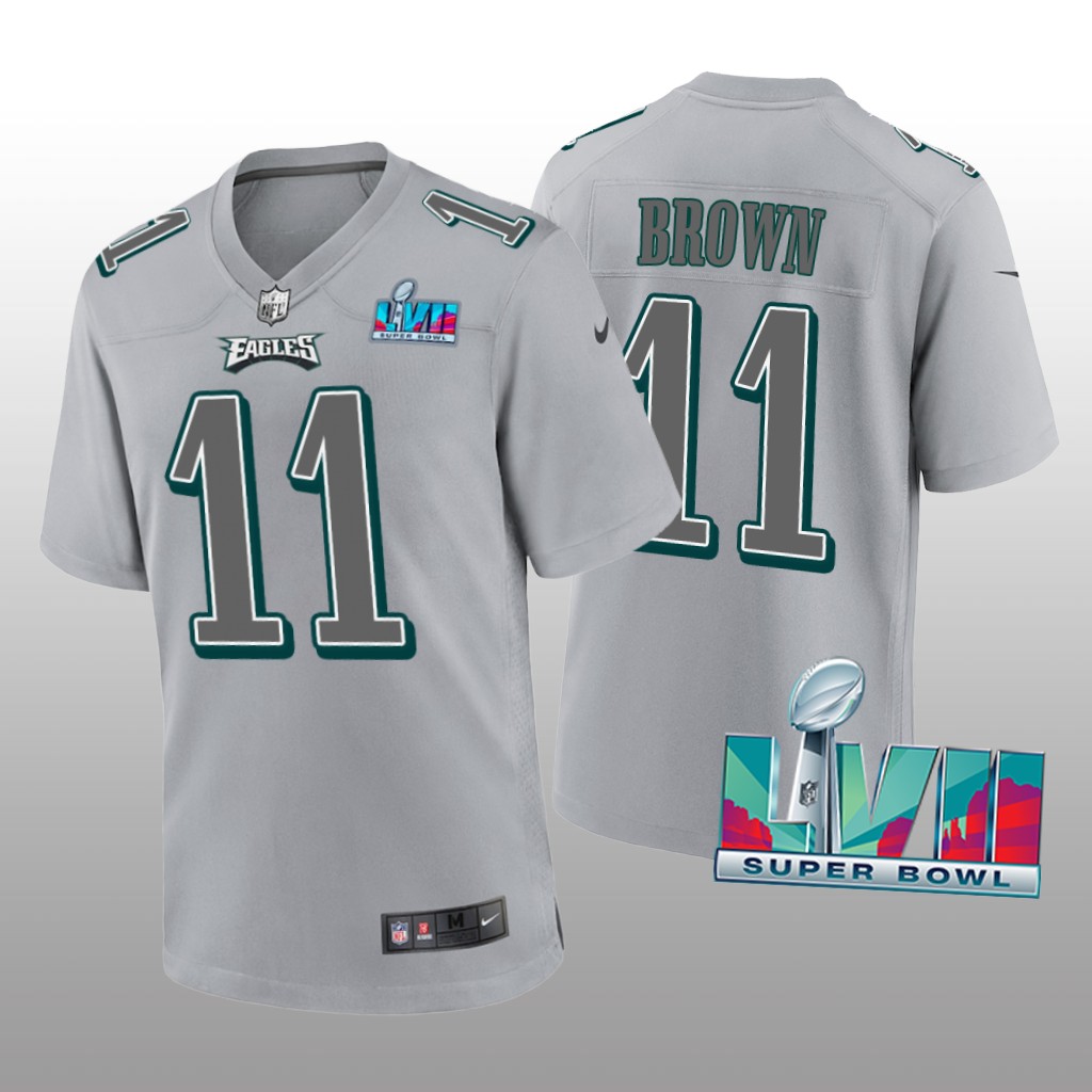 Philadelphia Eagles A.J. Brown Gray Atmosphere Jersey Super Bowl LVII - Men's