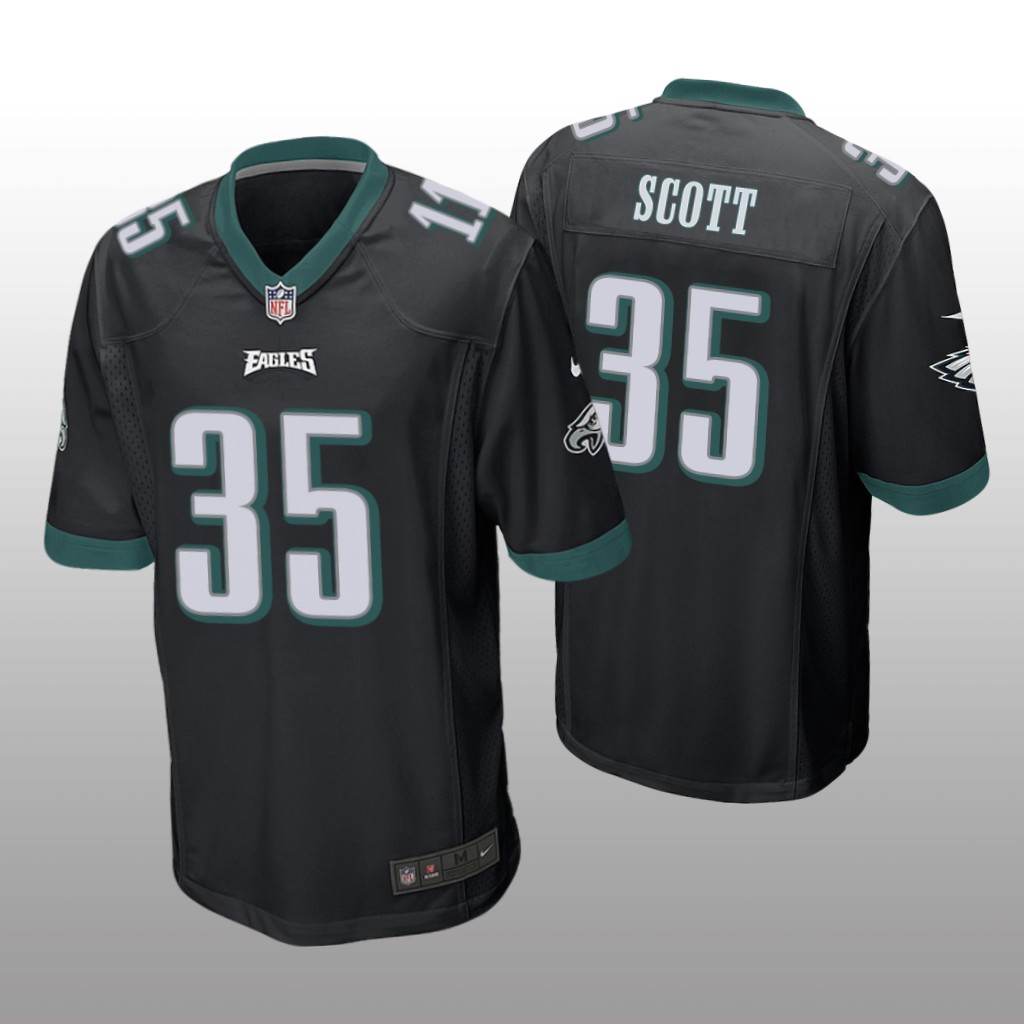 Philadelphia Eagles Boston Scott Black Jersey Game - Men's