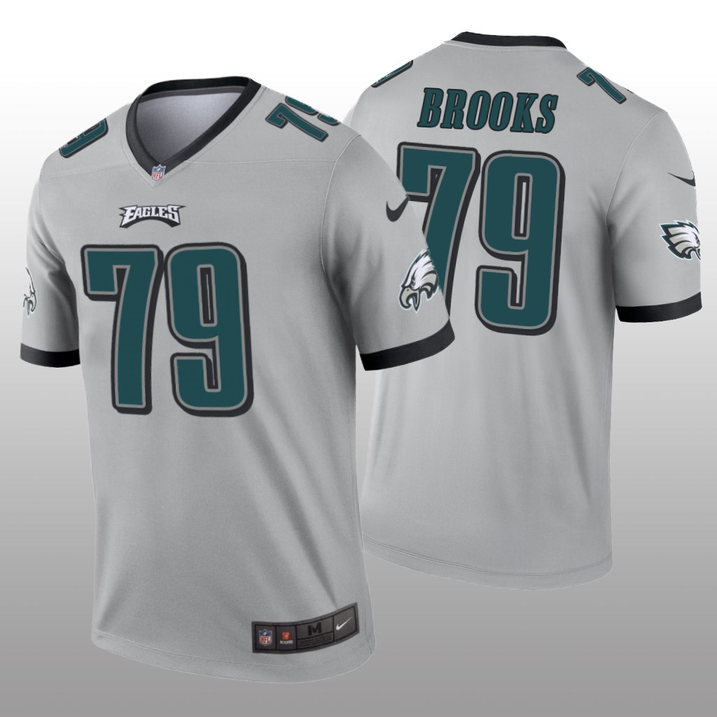 Philadelphia Eagles Brandon Brooks Silver Jersey Inverted Legend - Men's