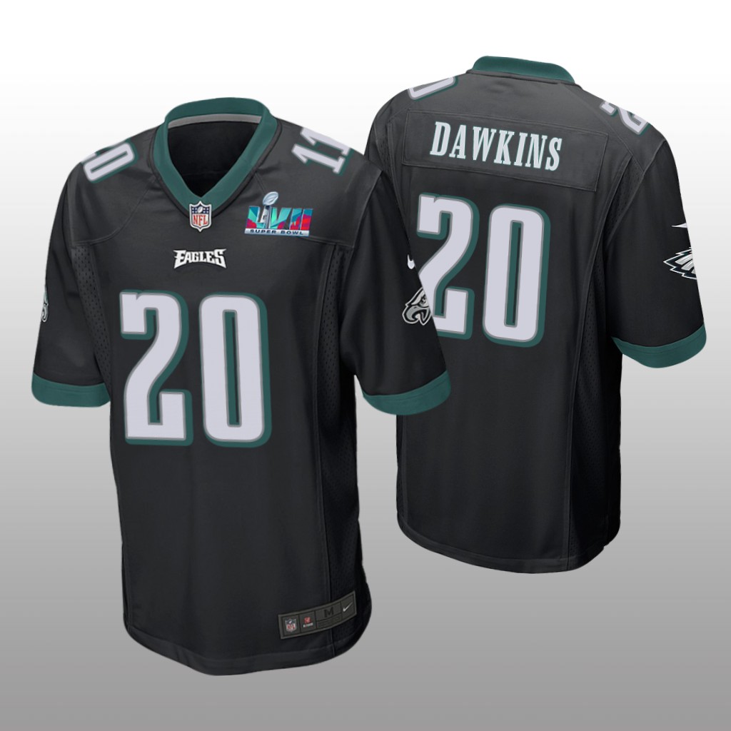Philadelphia Eagles Brian Dawkins Black Game Jersey Super Bowl LVII - Men's