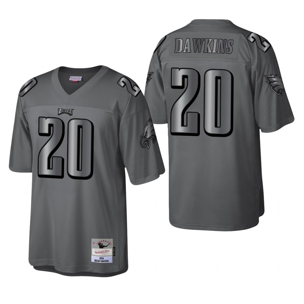Philadelphia Eagles Brian Dawkins Charcoal Metal Legacy 2004 Throwback - Men's