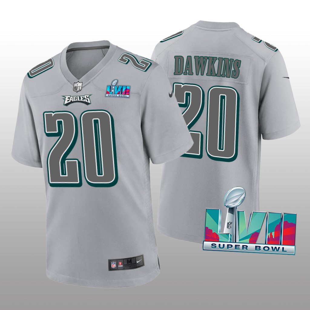 Philadelphia Eagles Brian Dawkins Gray Atmosphere Jersey Super Bowl LVII - Men's