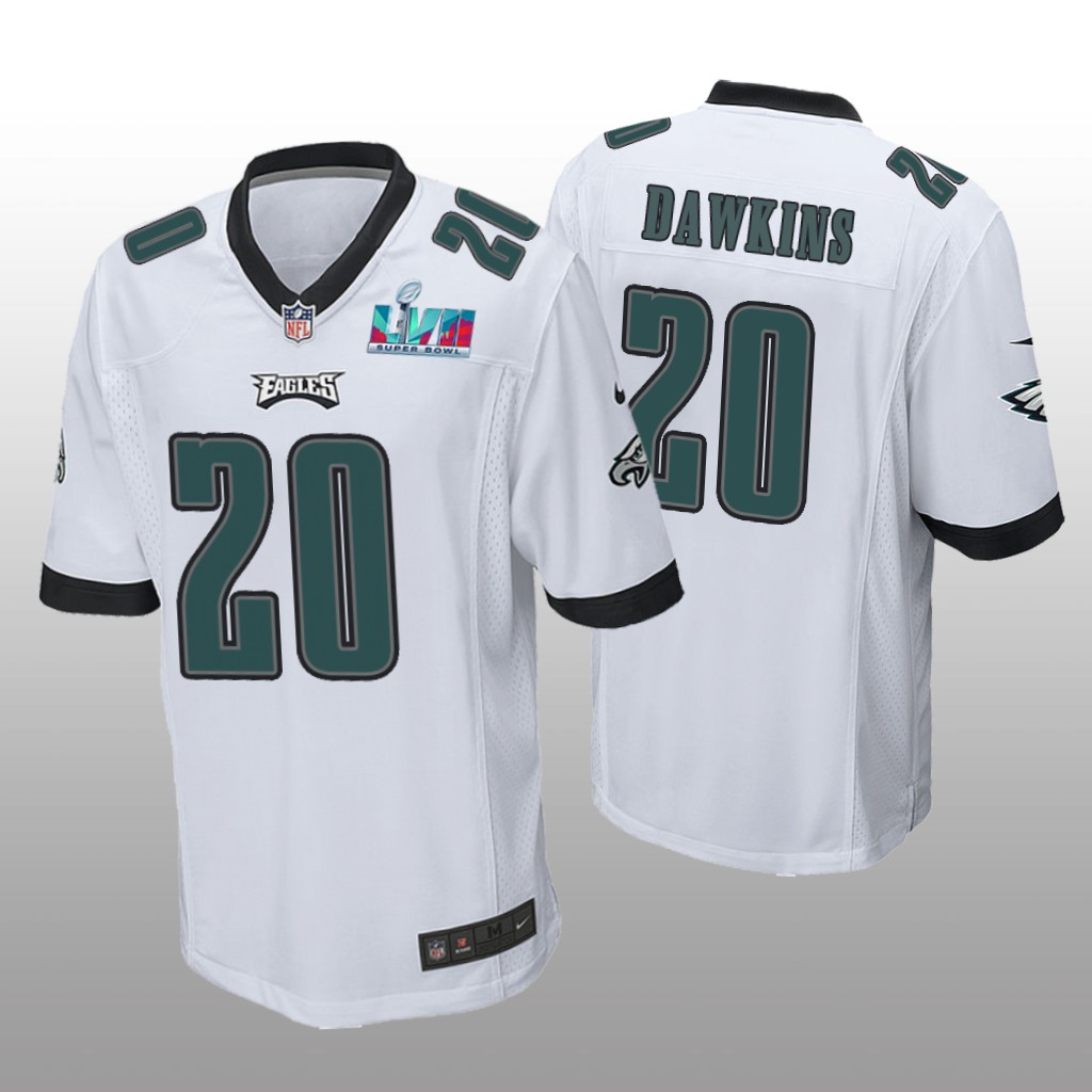 Philadelphia Eagles Brian Dawkins White Game Jersey Super Bowl LVII - Men's
