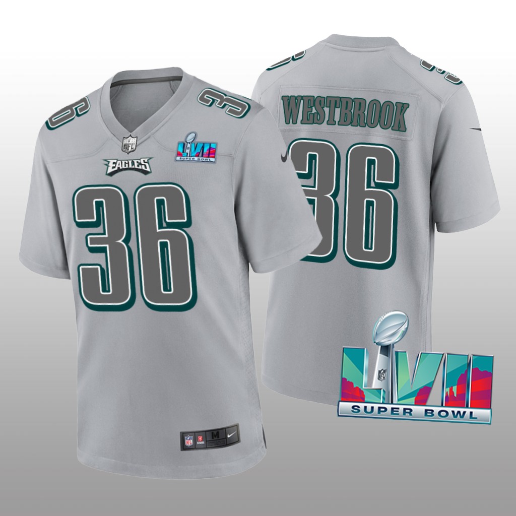 Philadelphia Eagles Brian Westbrook Gray Atmosphere Jersey Super Bowl LVII - Men's