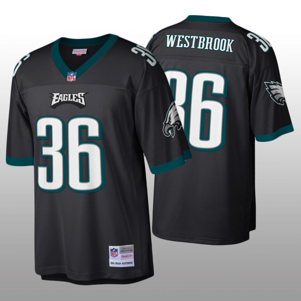 Philadelphia Eagles Brian Westbrook Mitchell & Ness Black Legacy Jersey - Men's