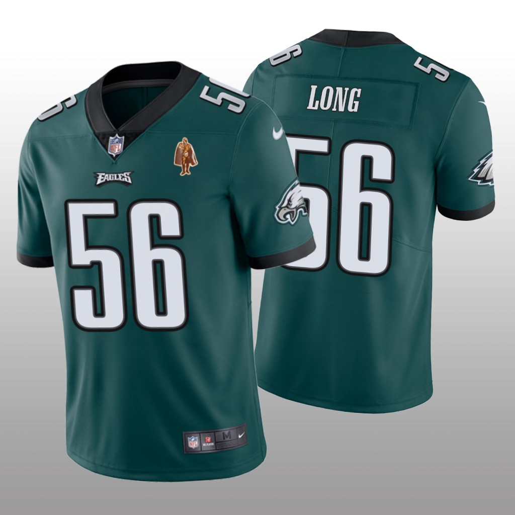 Philadelphia Eagles Chris Long Green Jersey Walter Payton Man of the Year Award Patch - Men's