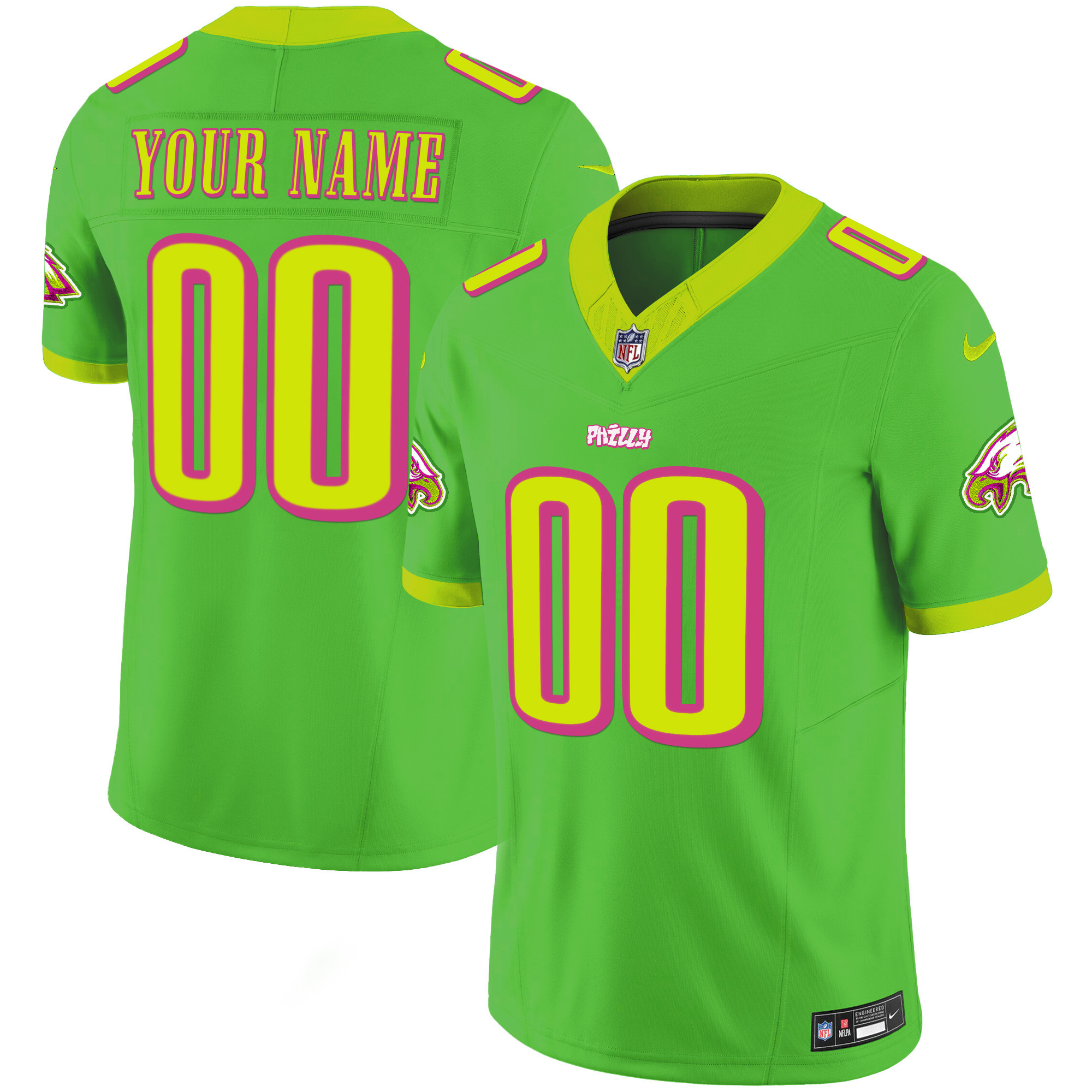 Philadelphia Eagles City Edition Vapor Custom Jersey - All Stitched