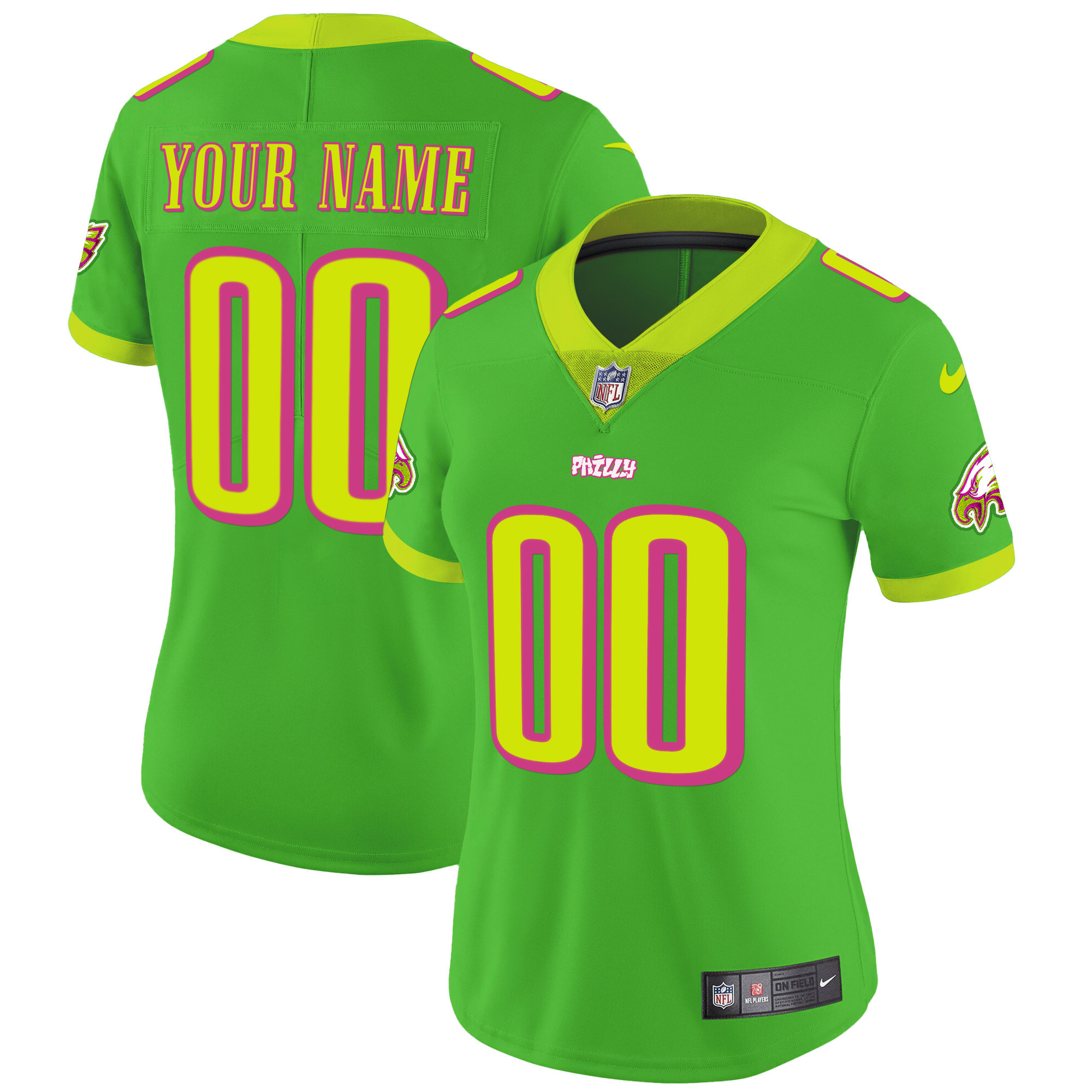 Philadelphia Eagles City Edition Vapor Custom Jersey - All Stitched
