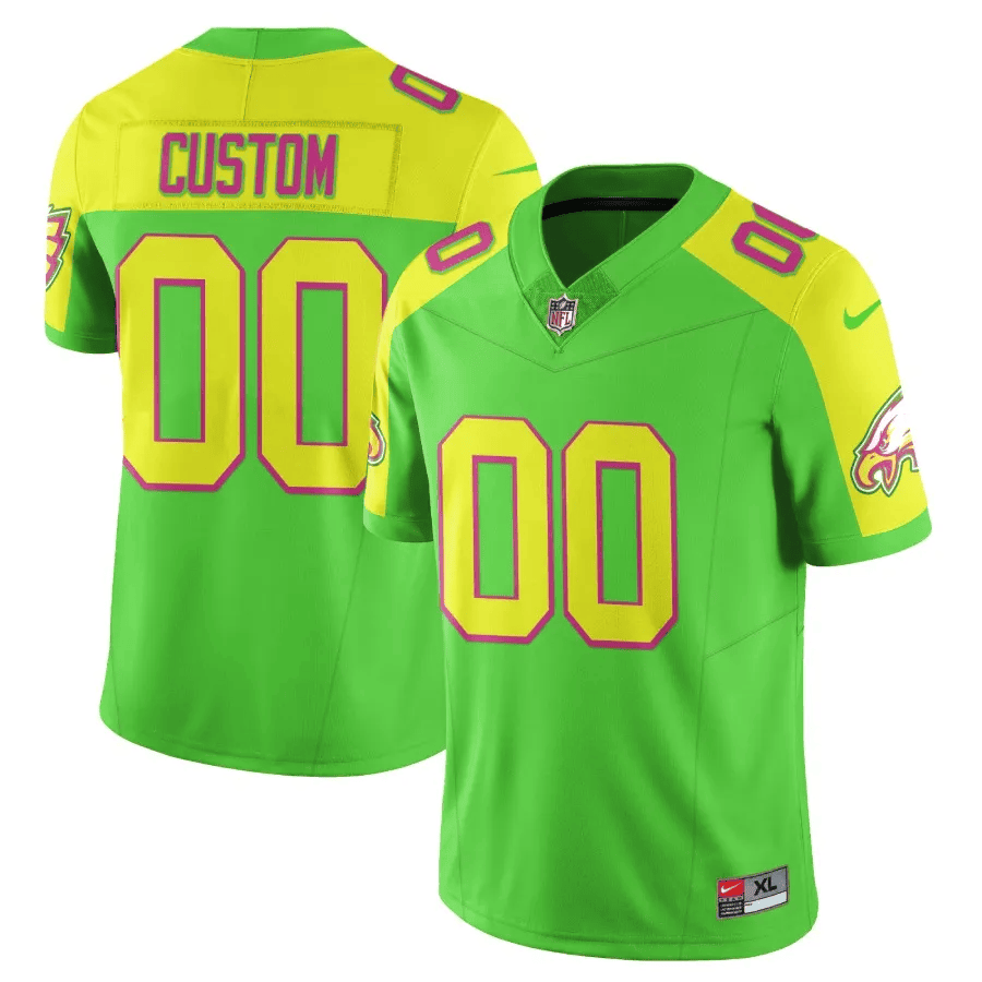 Philadelphia Eagles City Edition Vapor Limited Custom Bright Green Jersey - All Stitched