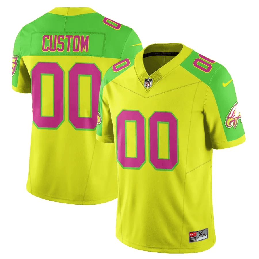Philadelphia Eagles City Edition Vapor Limited Custom Yellow Jersey - All Stitched