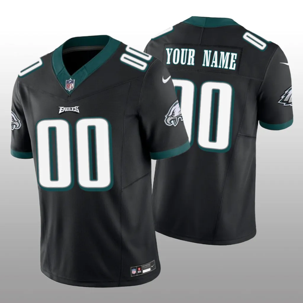 Philadelphia Eagles Custom Black Jersey Vapor F.U.S.E. Limited - Men's