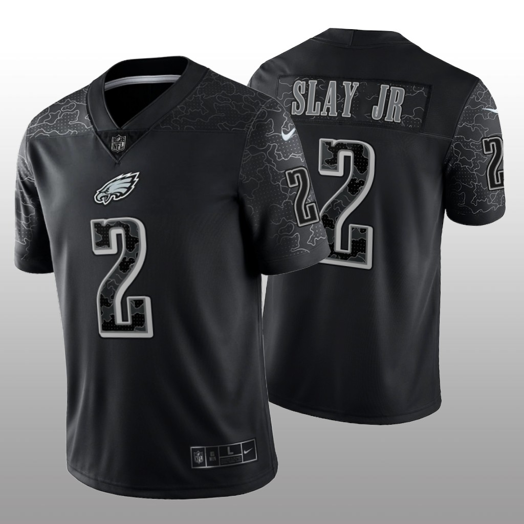 Philadelphia Eagles Darius Slay Jr Black Jersey Reflective Limited - Men's