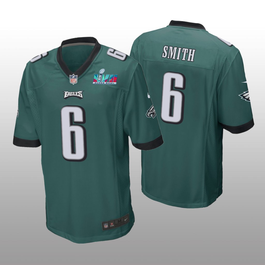 Philadelphia Eagles DeVonta Smith Midnight Green Game Jersey Super Bowl LVII - Men's
