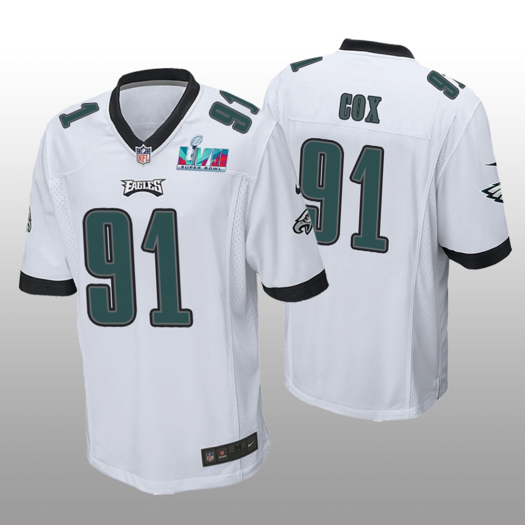 Philadelphia Eagles Fletcher Cox White Game Jersey Super Bowl LVII - Men's