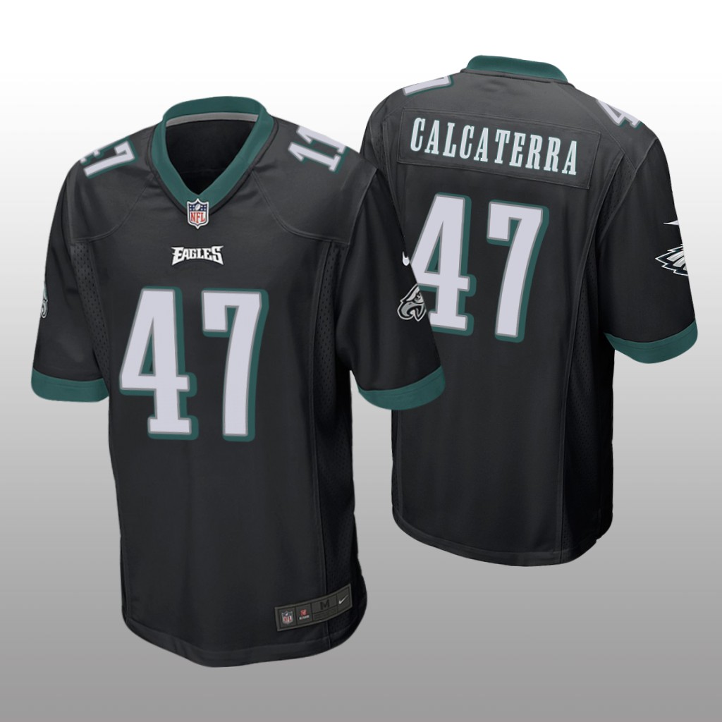 Philadelphia Eagles Grant Calcaterra Black Jersey Game - Men's