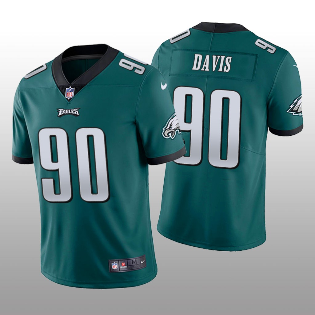 Philadelphia Eagles Green 2022 NFL Draft Vapor Limited Jordan Davis Jersey