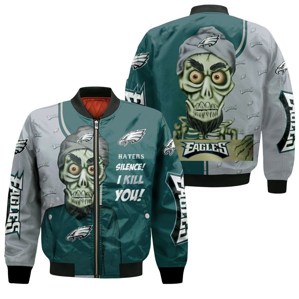 Philadelphia Eagles Haters Silence The Dead Terrorist 3D Bomber Jacket