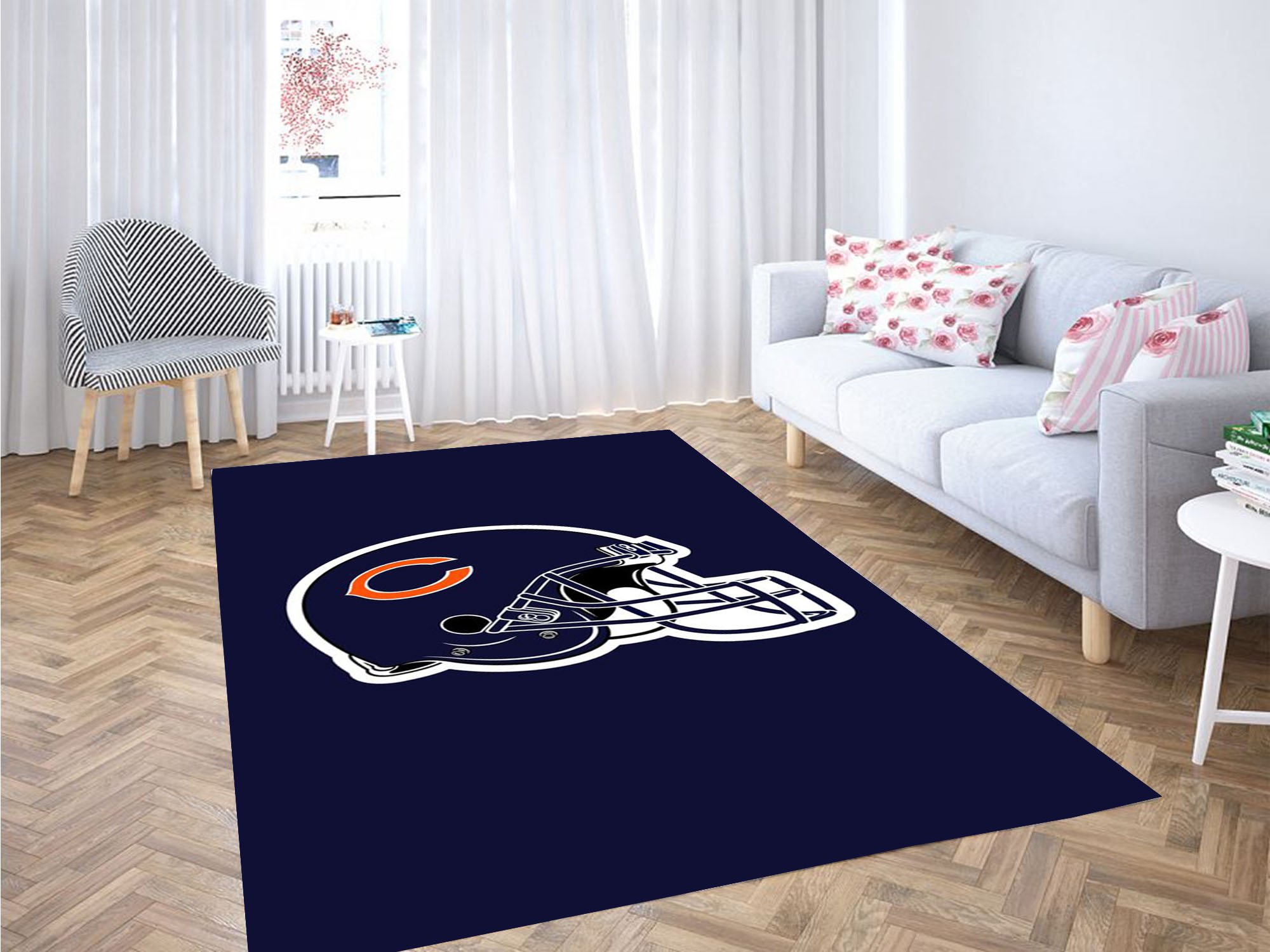 Philadelphia Eagles Helmet Logo Carpet Rectangle Rug