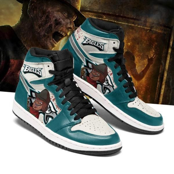 Philadelphia Eagles Horror Nfl Football Air Sneakers Sneakers Sport High Top Air Jordan Sneaker, Air Jordan Hightop