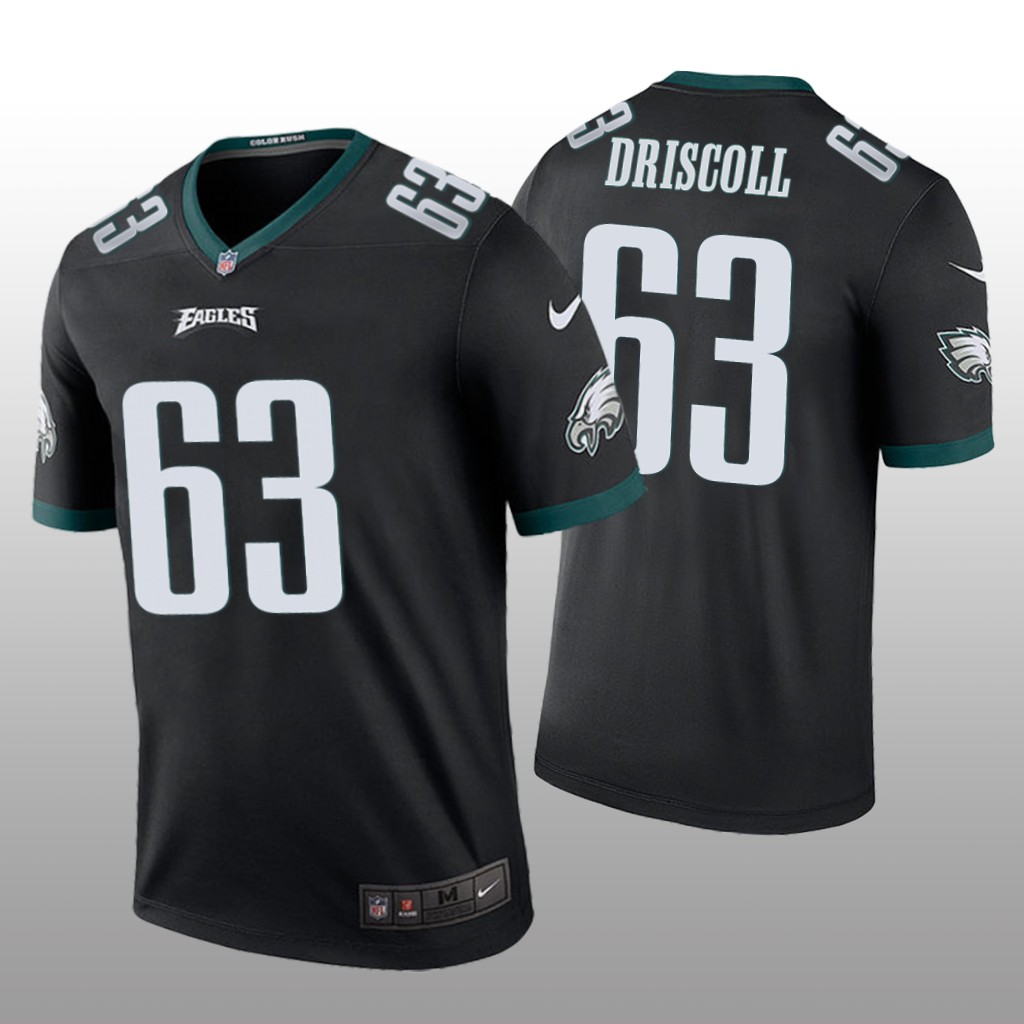 Philadelphia Eagles Jack Driscoll Black Jersey Color Rush Legend - Men's