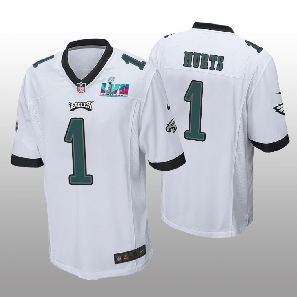 Philadelphia Eagles Jalen Hurts White Game Jersey Super Bowl LVII - Men's
