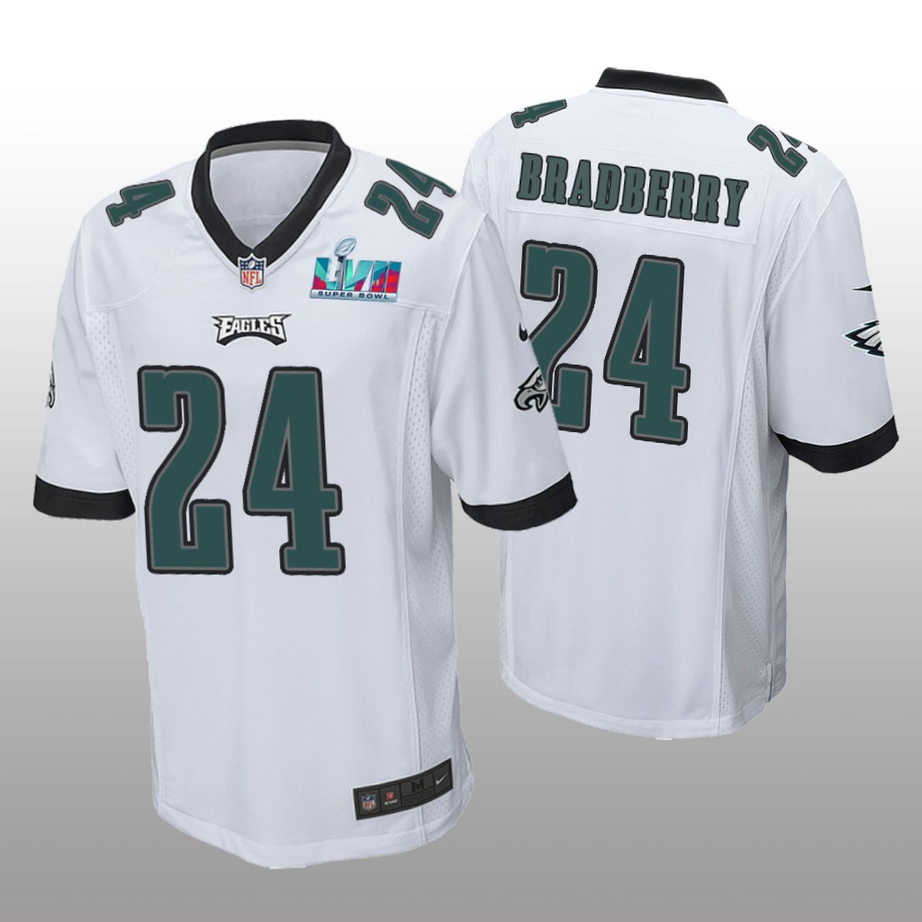 Philadelphia Eagles James Bradberry White Game Jersey Super Bowl LVII - Men's