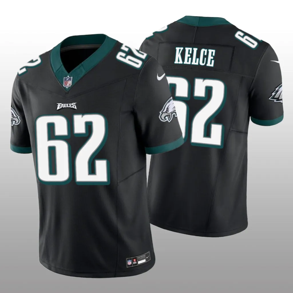 Philadelphia Eagles Jason Kelce Black Jersey Vapor F.U.S.E. Limited - Men's