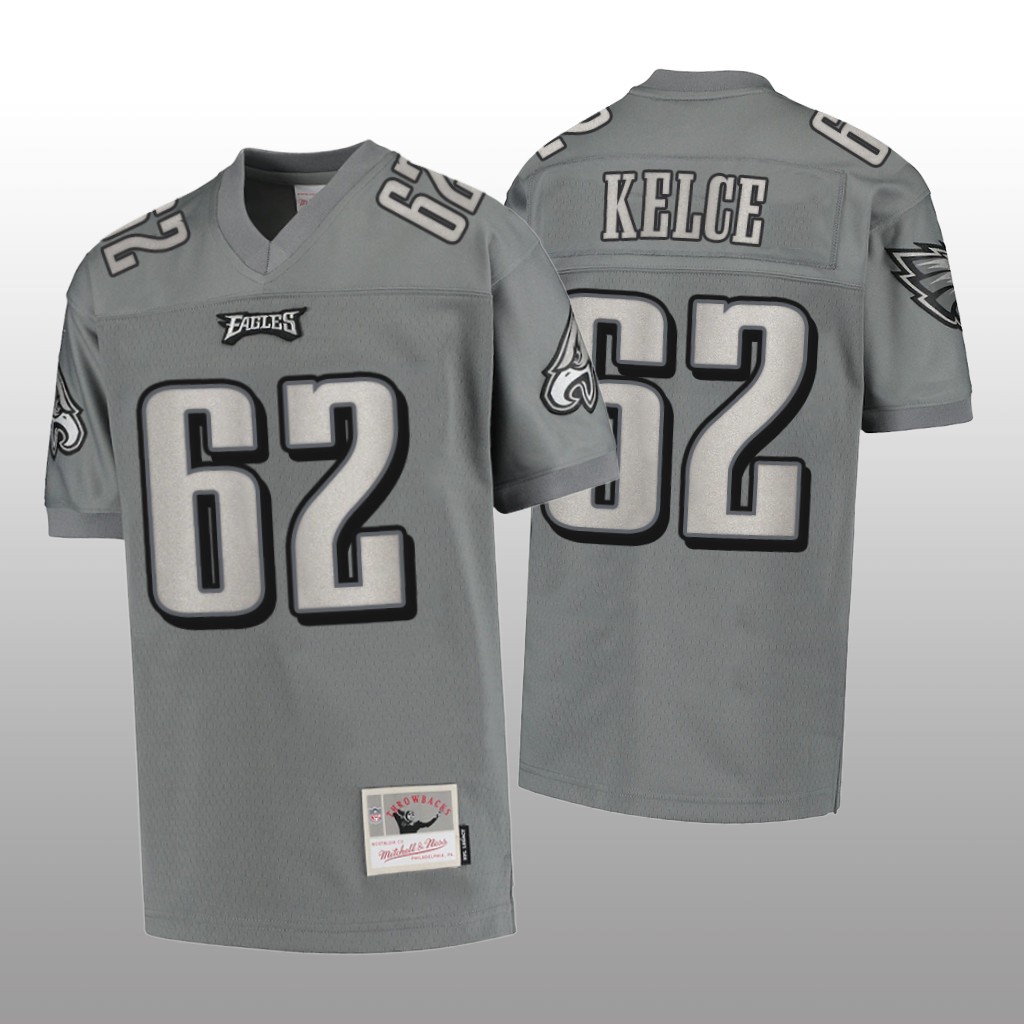 Philadelphia Eagles Jason Kelce Charcoal Jersey 2004 Metal - Men's