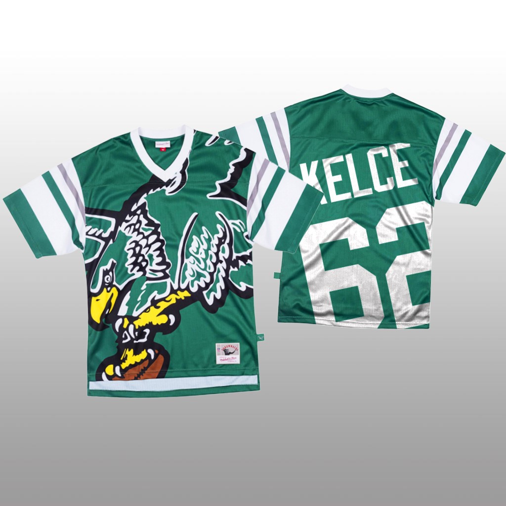 Philadelphia Eagles Jason Kelce Mitchell & Ness Green Jersey Big Face - Men's