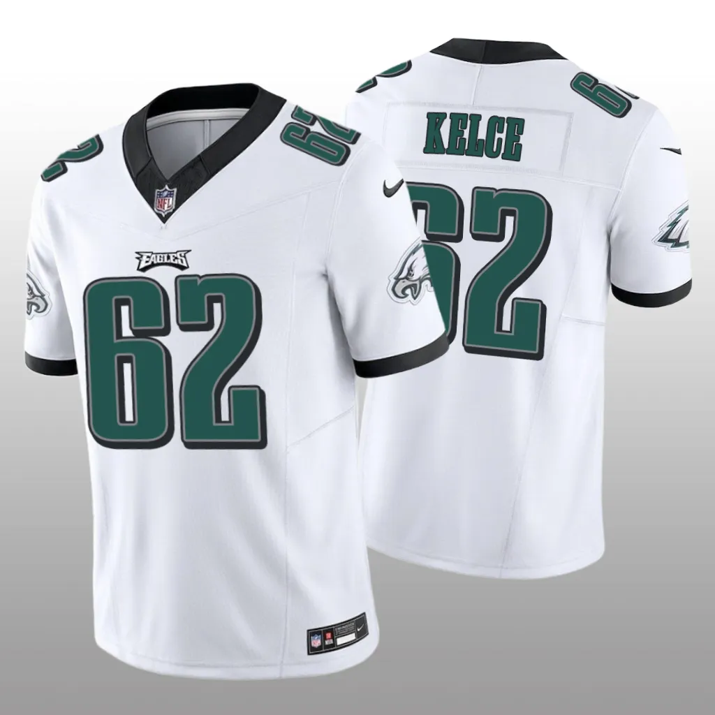 Philadelphia Eagles Jason Kelce White Jersey Vapor F.U.S.E. Limited - Men's