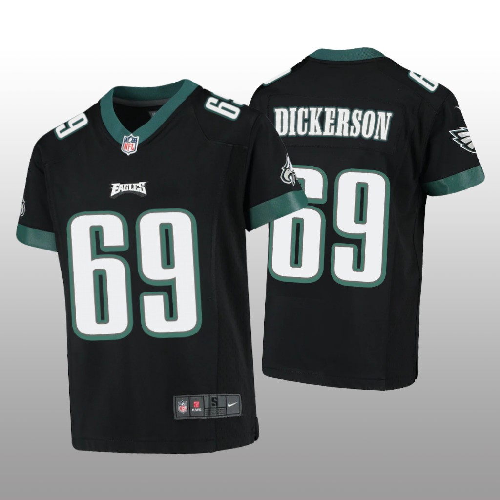 Philadelphia Eagles Landon Dickerson Black Jersey Game - Youth