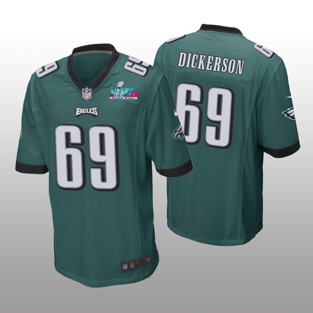 Philadelphia Eagles Landon Dickerson Midnight Green Game Jersey Super Bowl LVII – Men’s