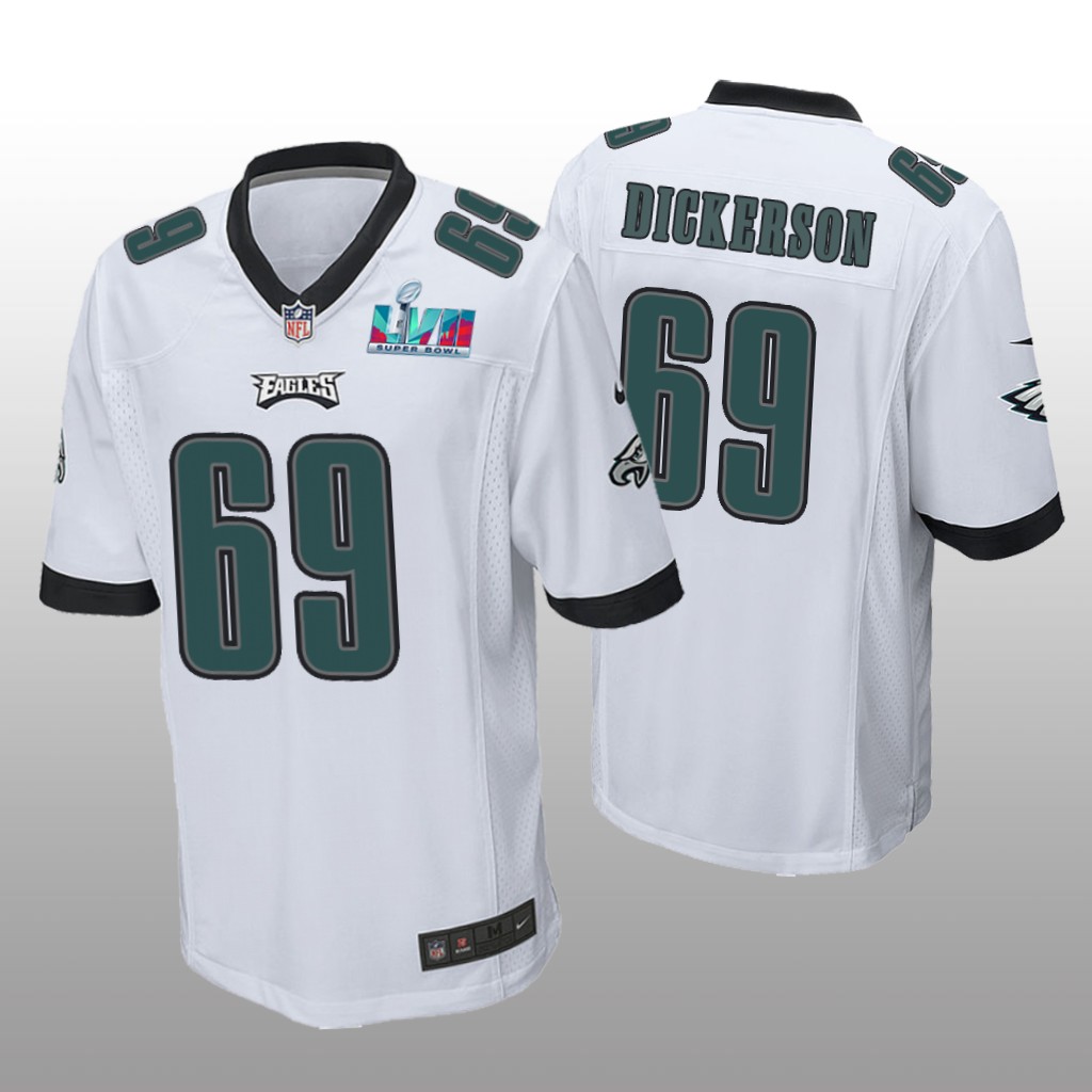 Philadelphia Eagles Landon Dickerson White Game Jersey Super Bowl LVII - Men's