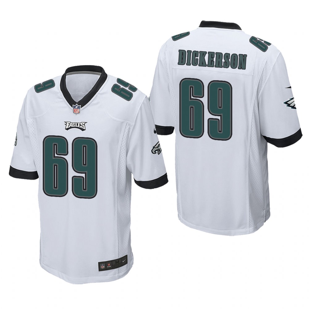 Philadelphia Eagles Landon Dickerson White Jersey Game - Men's