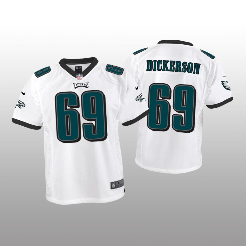 Philadelphia Eagles Landon Dickerson White Jersey Game - Youth