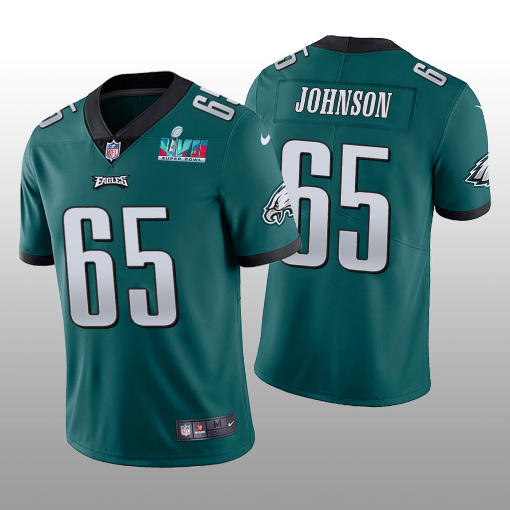 Philadelphia Eagles Lane Johnson Green Vapor Limited Jersey Super Bowl LVII - Men's