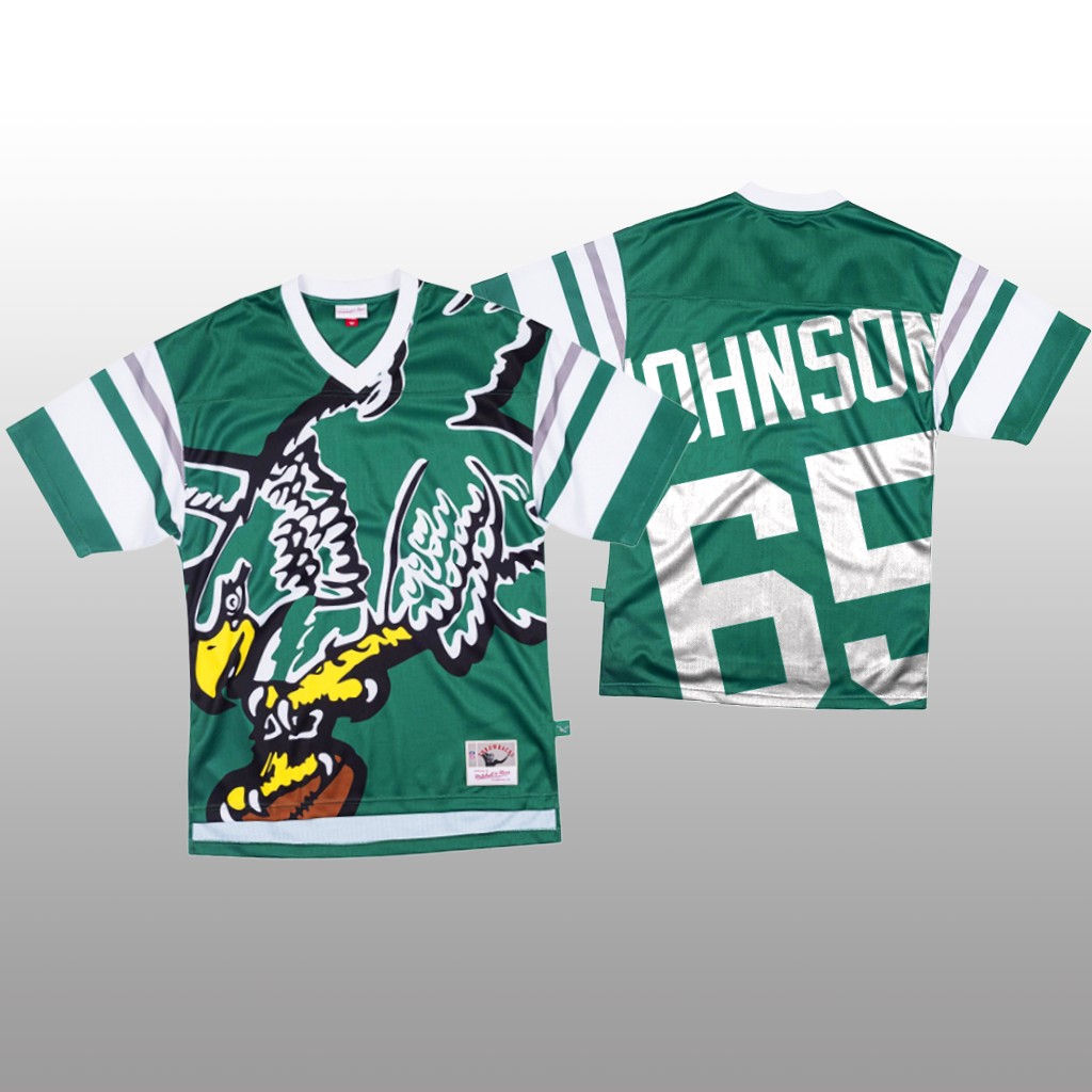 Philadelphia Eagles Lane Johnson Mitchell & Ness Green Jersey Big Face - Men's