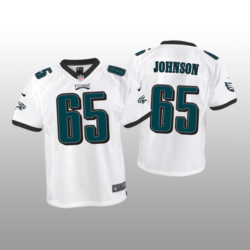 Philadelphia Eagles Lane Johnson White Jersey Game - Youth