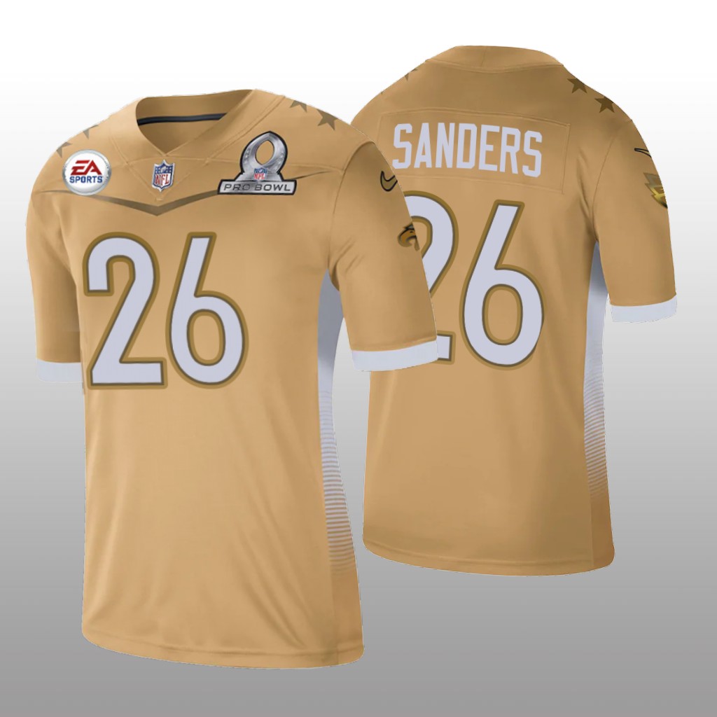 Philadelphia Eagles Miles Sanders Gold Jersey 2021 NFC Pro Bowl Game - Men's