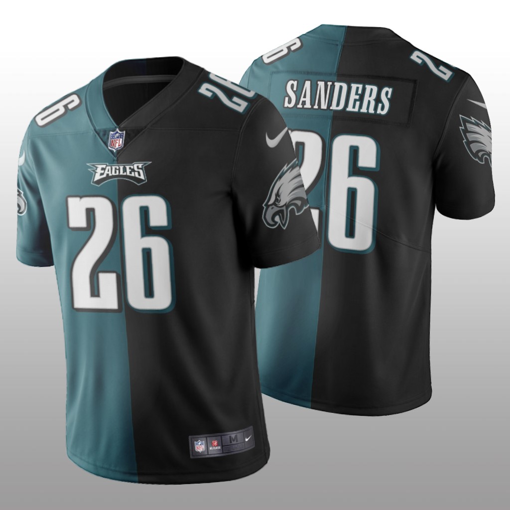 Philadelphia Eagles Miles Sanders Green Black Vapor Limited Split Jersey Two Tone - Men's