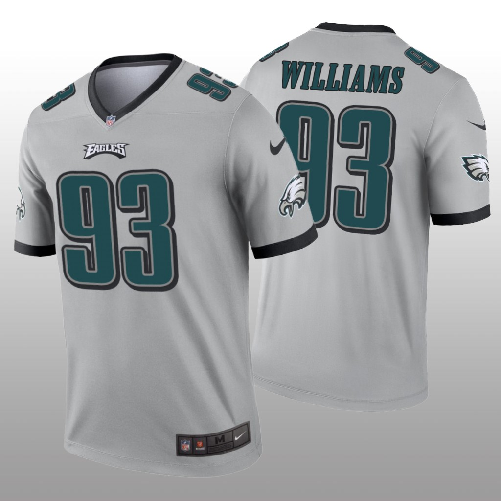 Philadelphia Eagles Milton Williams Silver Jersey Inverted Legend - Men's