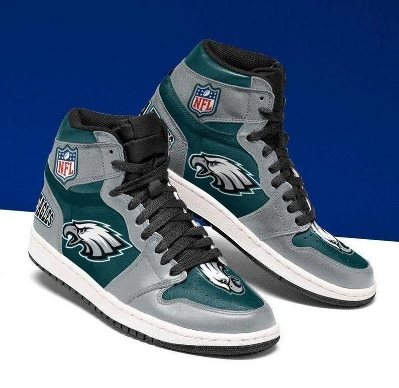 Philadelphia Eagles NFL Team Sneakers Gift For Fans High Top Air Jordan Sneaker, Air Jordan Hightop