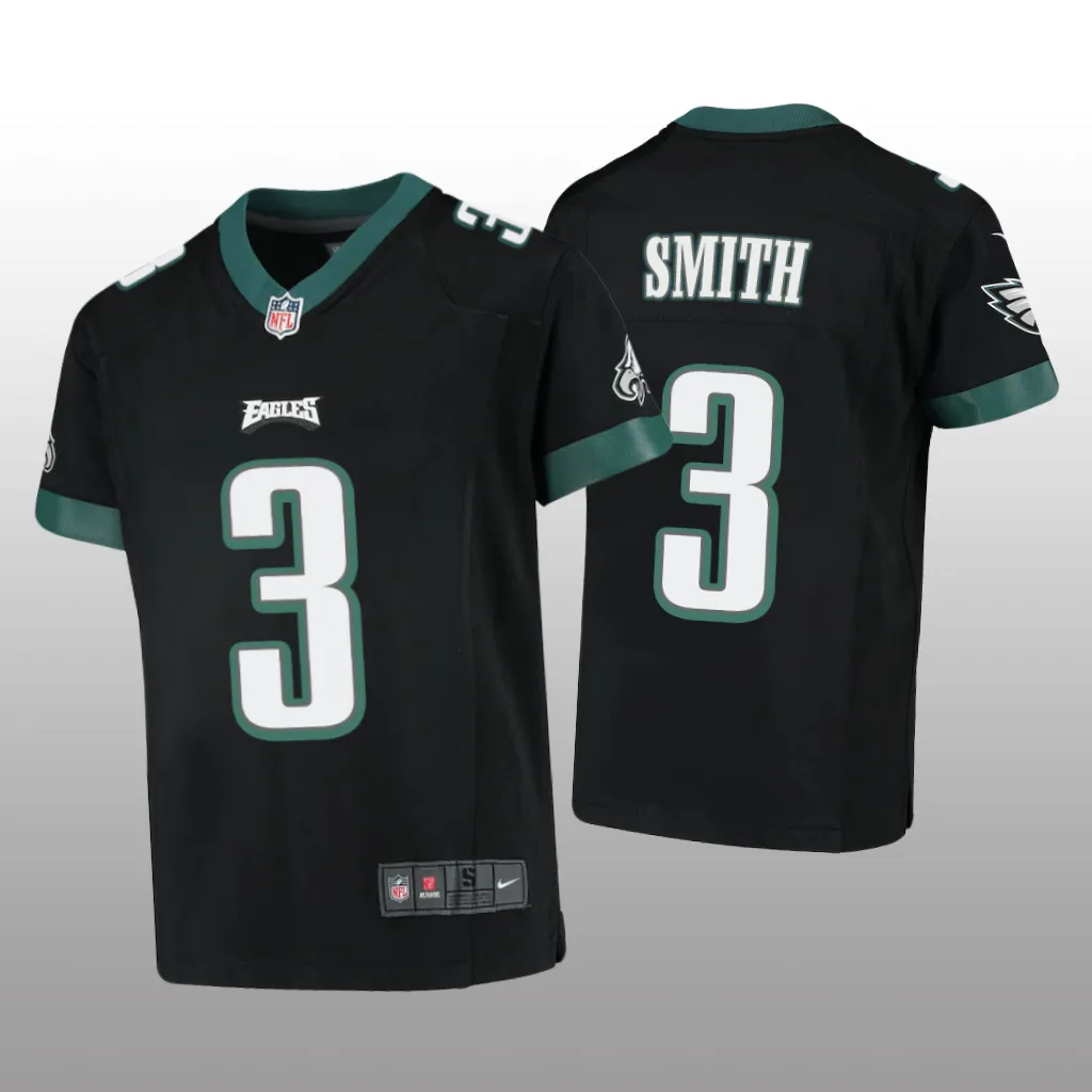 Philadelphia Eagles Nolan Smith Black Jersey Game - Youth