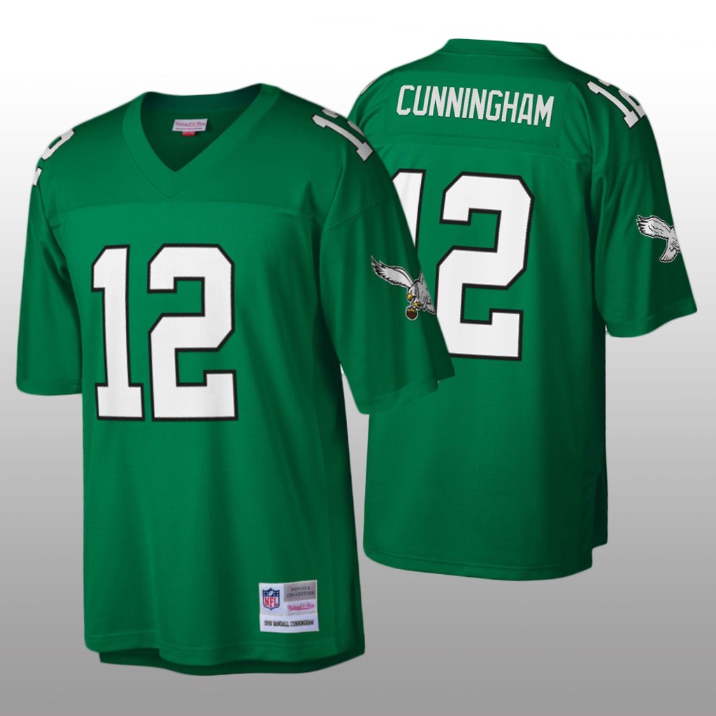 Philadelphia Eagles Randall Cunningham Mitchell & Ness Kelly Green Legacy Jersey - Men's