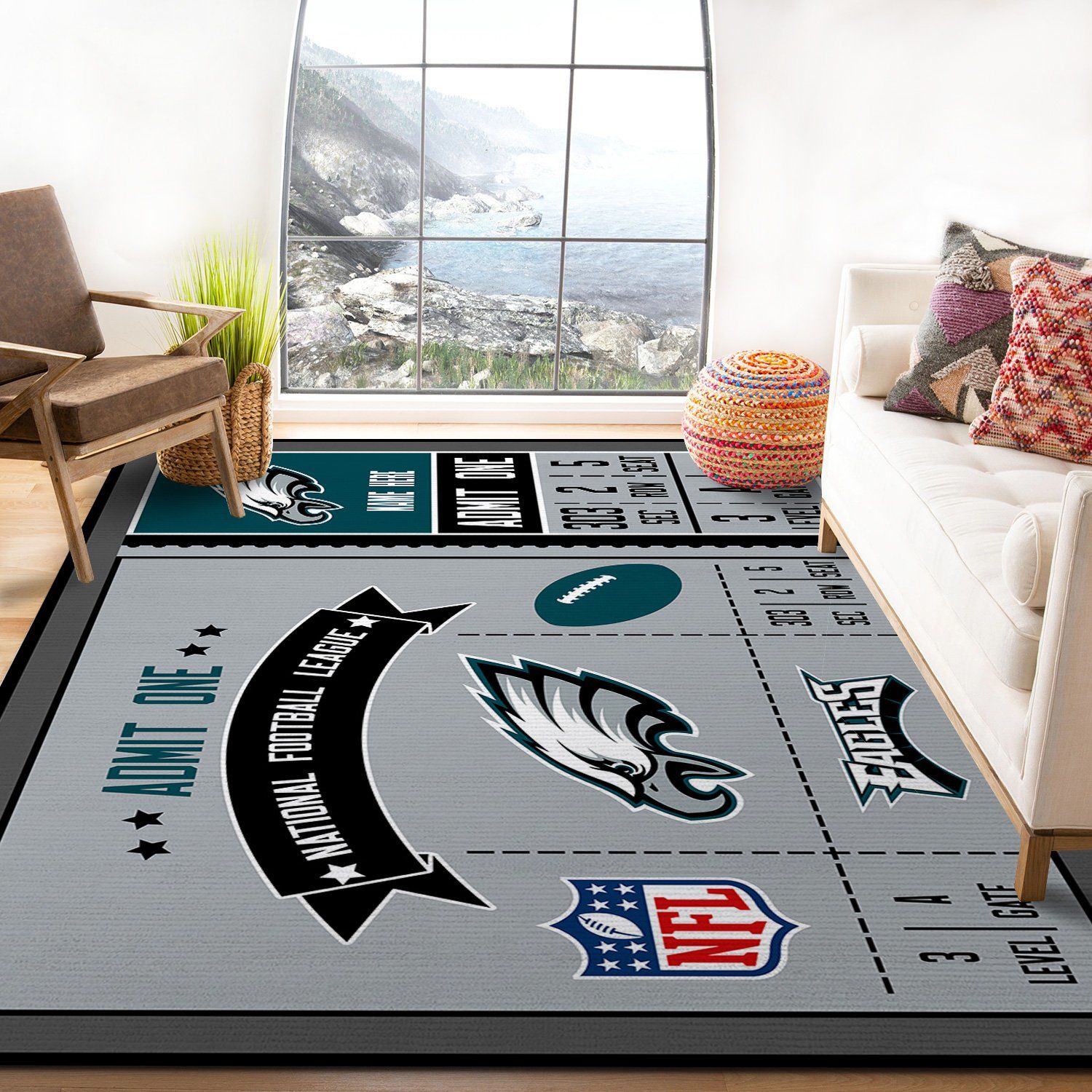 Philadelphia Eagles Rectangle Rug – Custom Size And Printing
