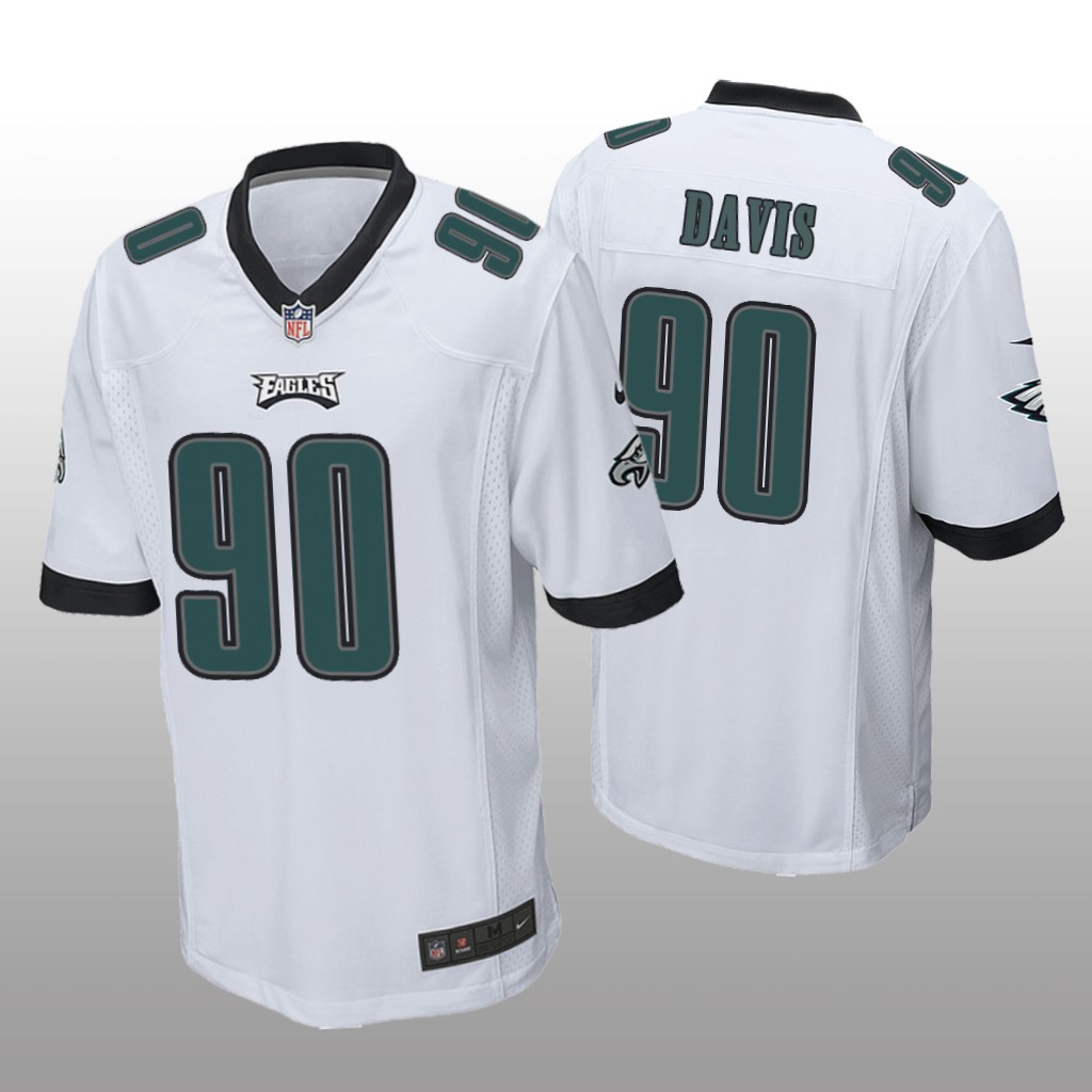 Philadelphia Eagles White 2022 NFL Draft Jordan Davis Game Jersey
