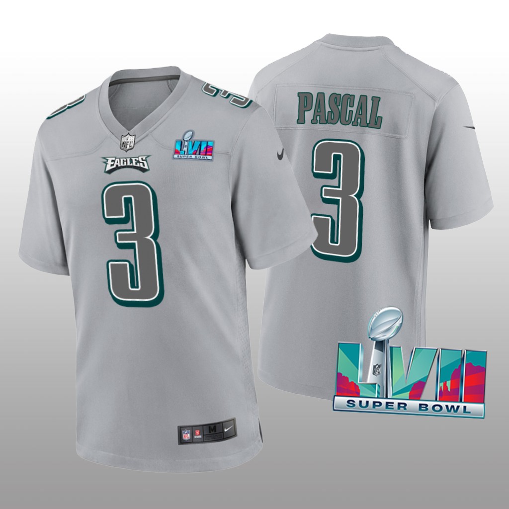 Philadelphia Eagles Zach Pascal Gray Atmosphere Jersey Super Bowl LVII - Men's