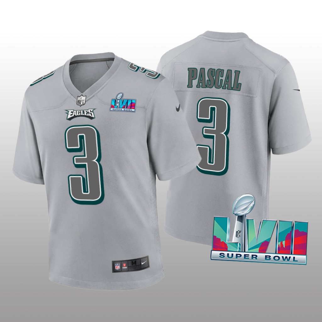Philadelphia Eagles Zach Pascal Gray Atmosphere Jersey Super Bowl LVII - Youth